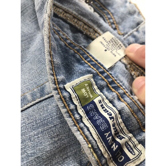 Vintage Old Navy Shorts Size 8 Blue Denim Low Waist Y2K Patchwork - Picture 5 of 6